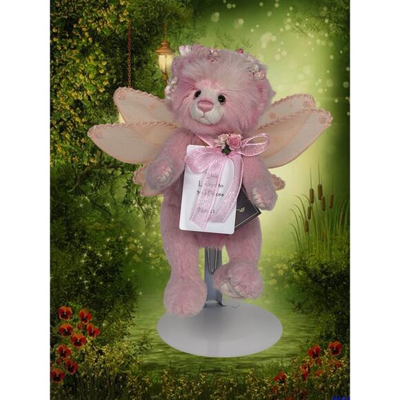 10” Charlie Bears Elsie Isabelle Lee Mohair Collection Pink Fairy Teddy Bear - Picture 2 of 3